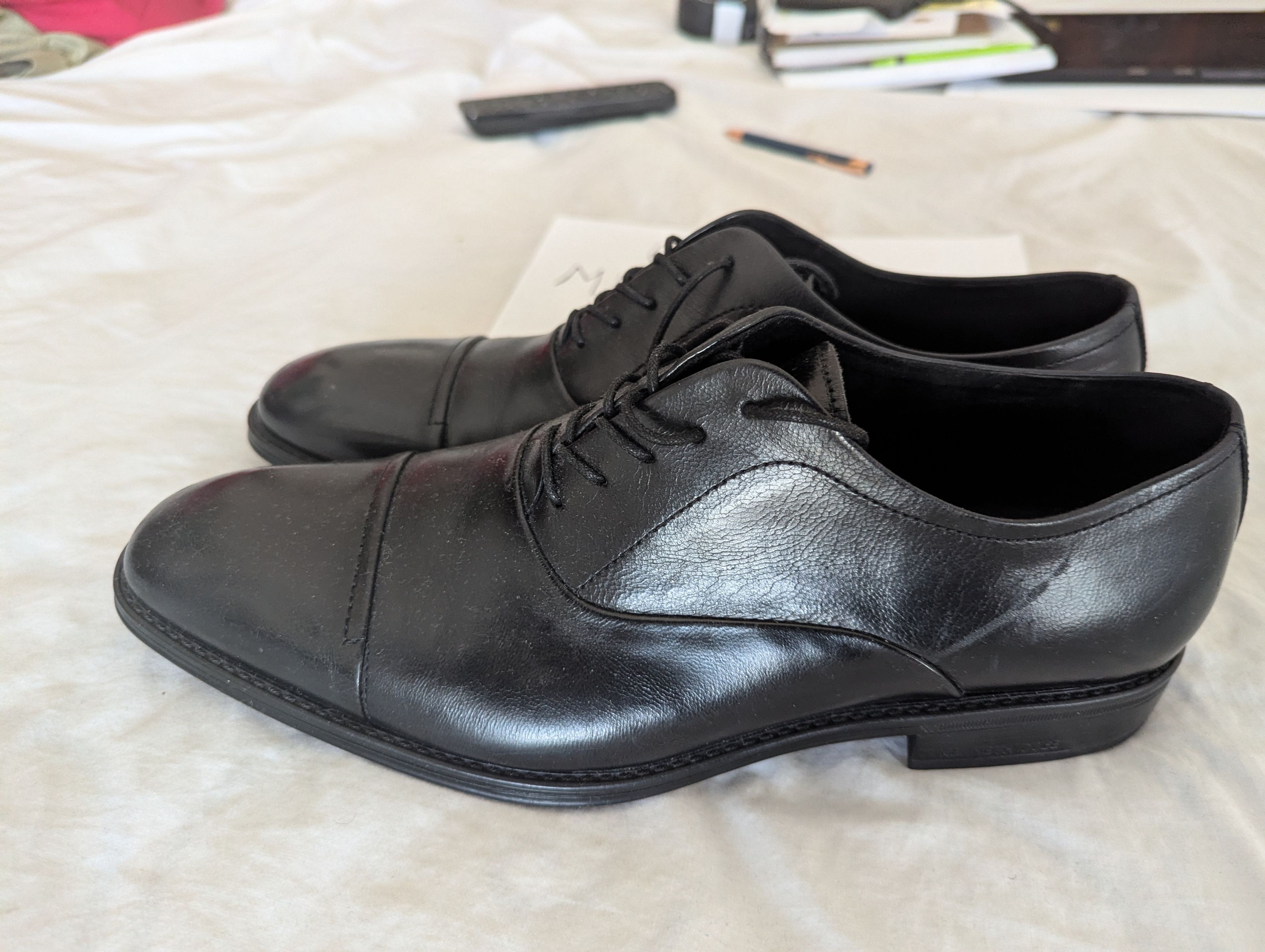 Kenneth Cole Leather New Black Shoes Size US 12 / EU 45 - 1 Thumbnail