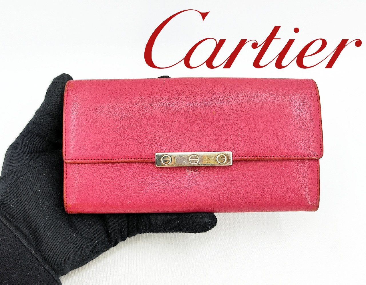 Cartier authentic CARTIER LOVE fuchsia long leather wallet Size ONE SIZE - 1 Thumbnail