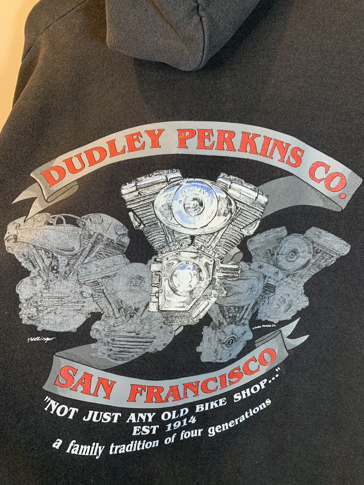 Lee *RARE* Vintage 90’s Harley Davidson Smoke Em Skull SF Hoodie Size US XL / EU 56 / 4 - 4 Thumbnail