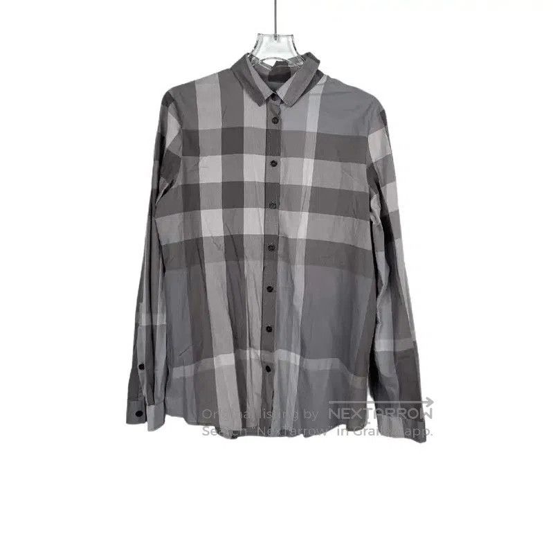 Burberry Gray Cotton Women's Shirt.