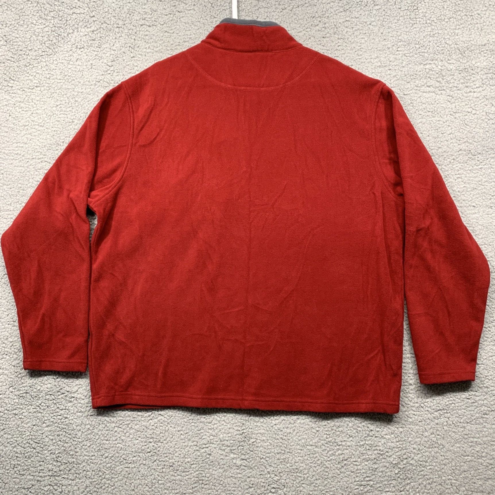 Free Country Grays Sweatshirt Men’s Size XXLG 1/4 Zip Red Gray Front Pocket LOGO 2XL Free Country Size US XXL / EU 58 / 5 - 4 Thumbnail