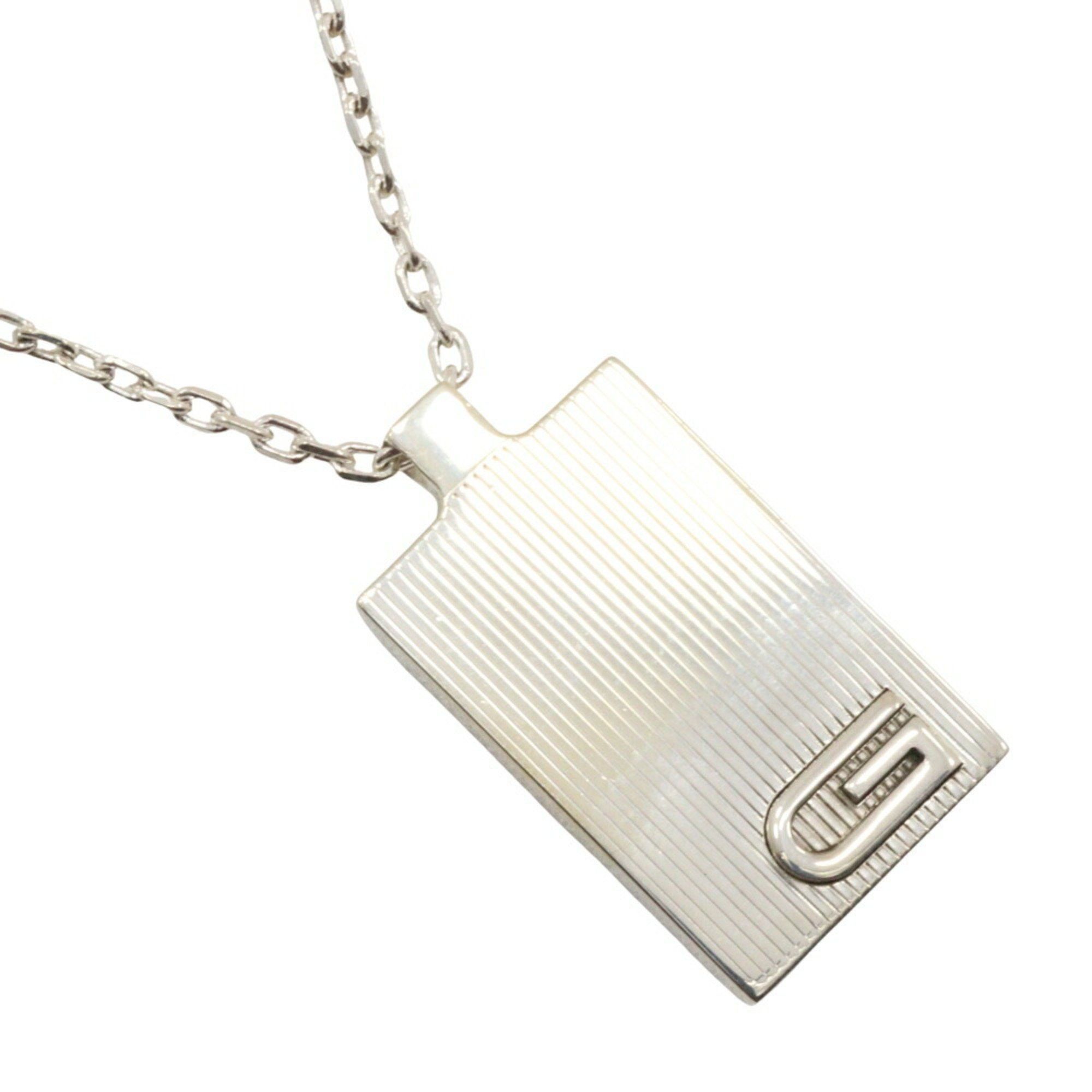 Gucci Plate Necklace 925 Silver 2024