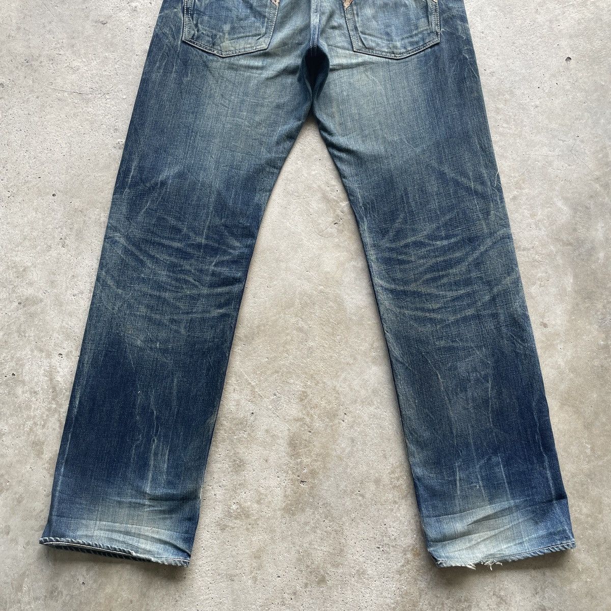Japanese Brand × Jean × Vintage W35x34 Vintage Japanese Distressed Rusty Jeans Faded Pants Size US 35 - 9 Thumbnail