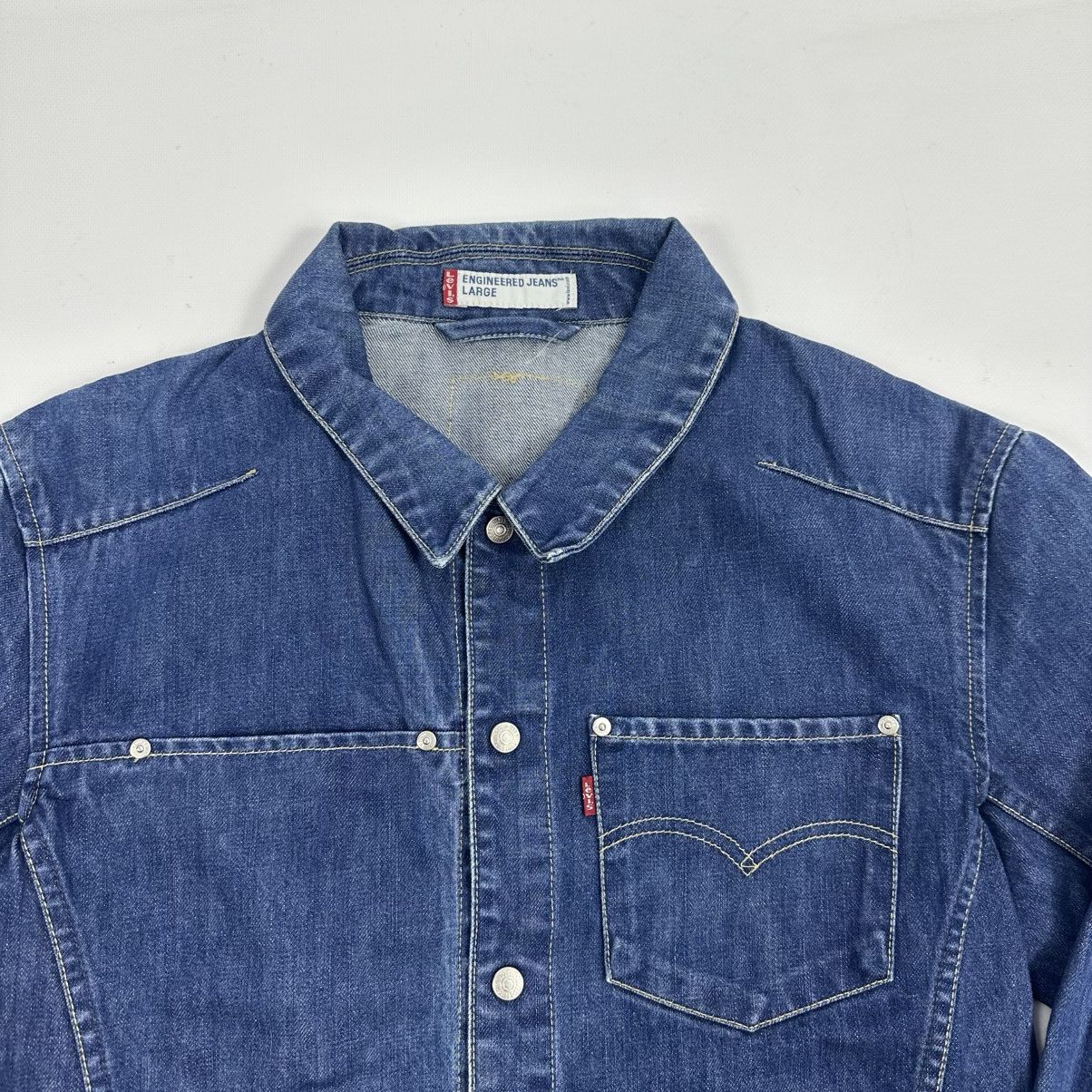 Levi's VINTAGE LEVIS ENGINEERED JEANS DENIM JACKET Size US L / EU 52-54 / 3 - 3 Thumbnail