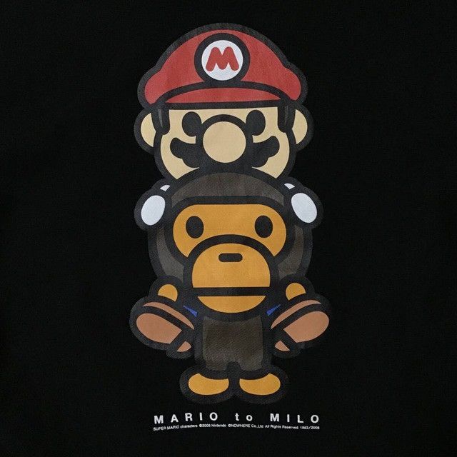 Bape BAPE × Nintendo Mario & Milo sweat shirt a bathing ape NIGO Size US M / EU 48-50 / 2 - 2 Thumbnail