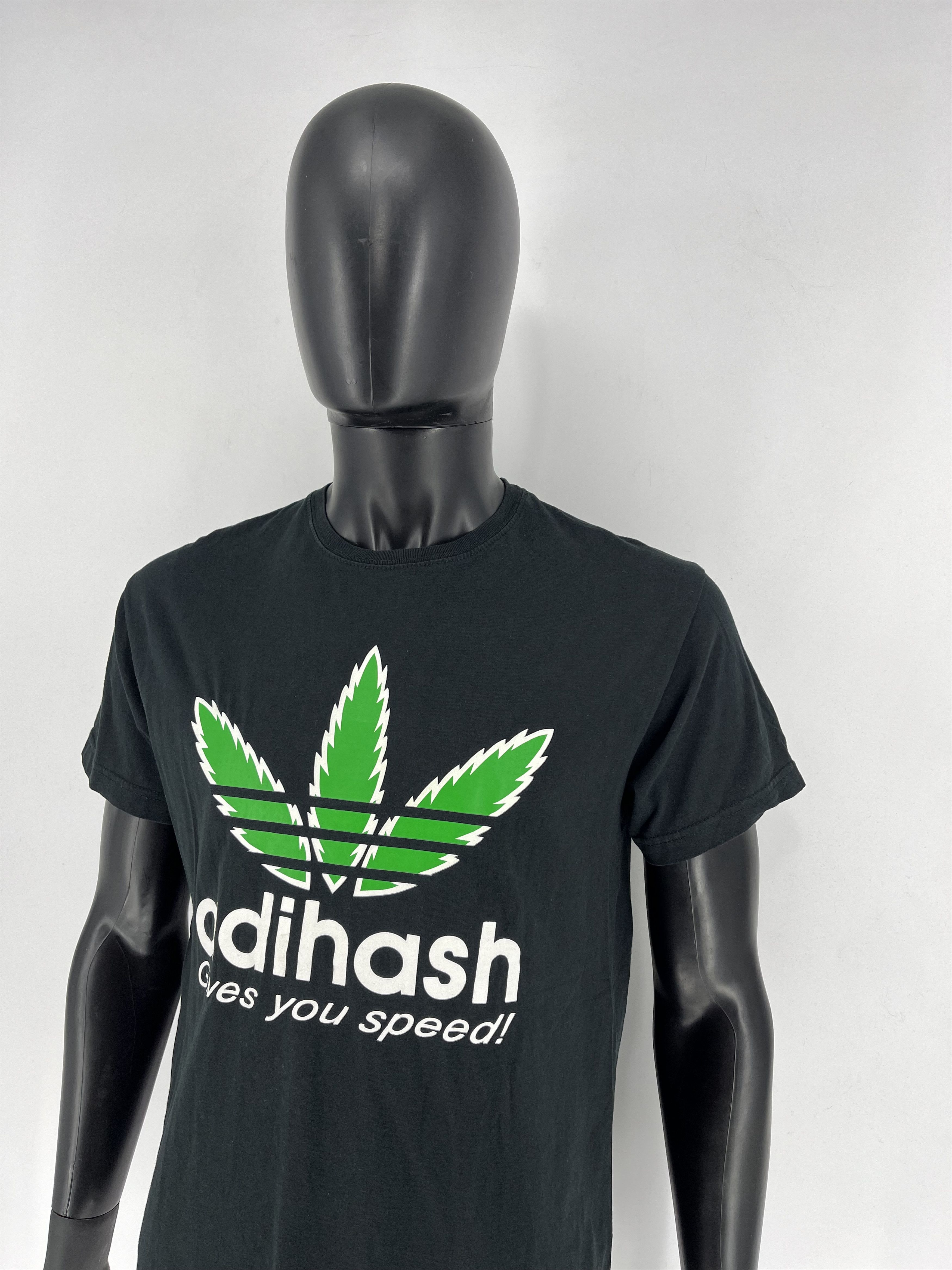 Vintage Vintage Y2K Adihash Gives You Speed Single Stitch T-shirt Size US L / EU 52-54 / 3 - 8 Thumbnail