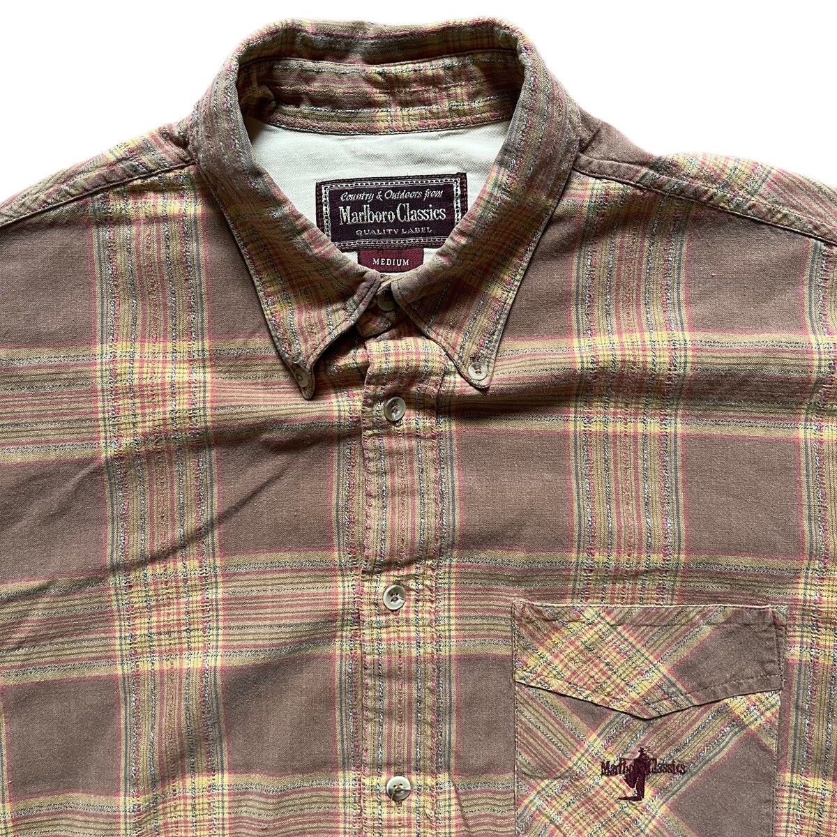 Vintage Vintage Marlboro Flannel Shirt Size US M / EU 48-50 / 2 - 2 Preview