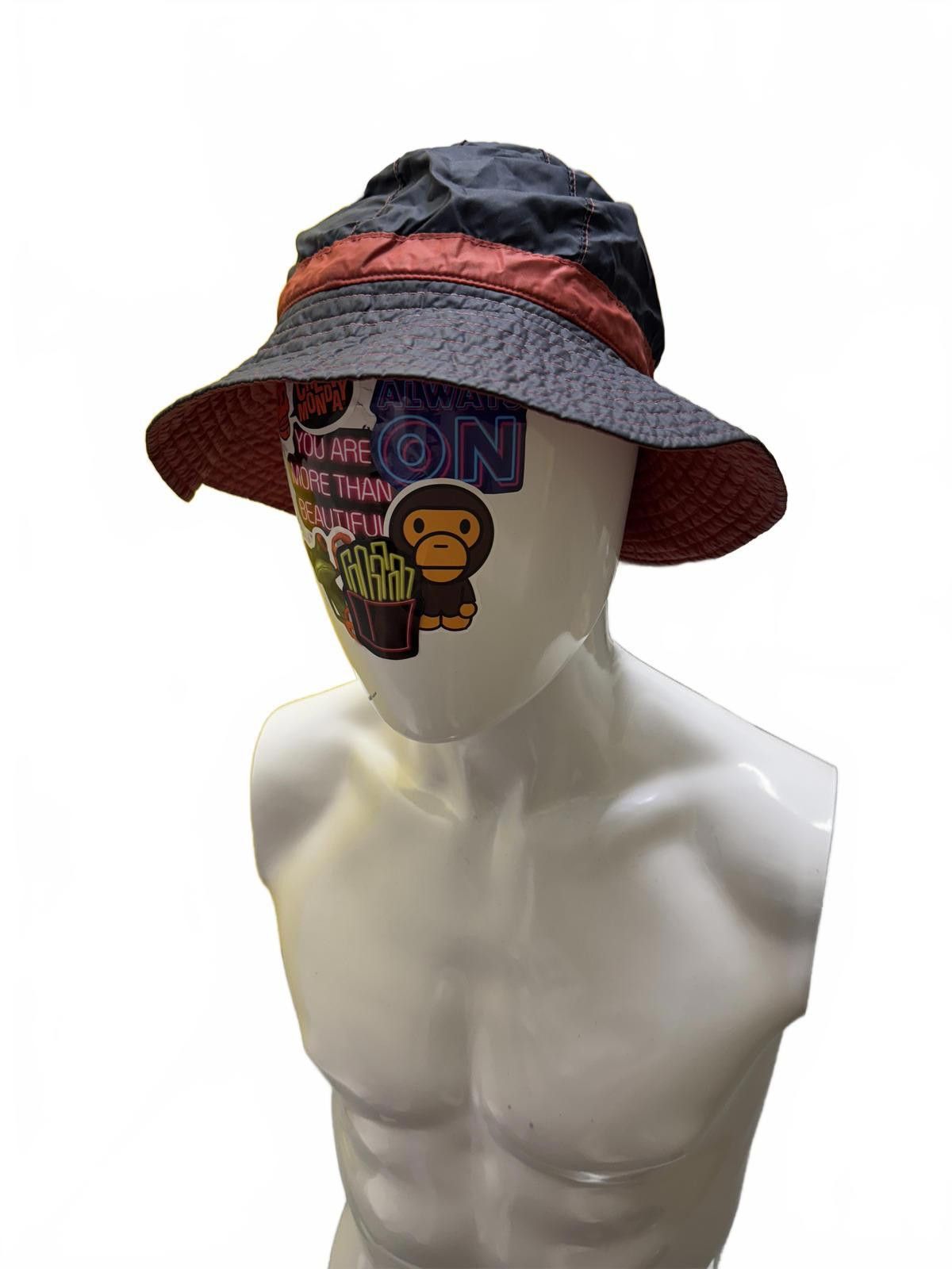 Designer Men's Colour Block Bucket Hat Size ONE SIZE - 4 Thumbnail