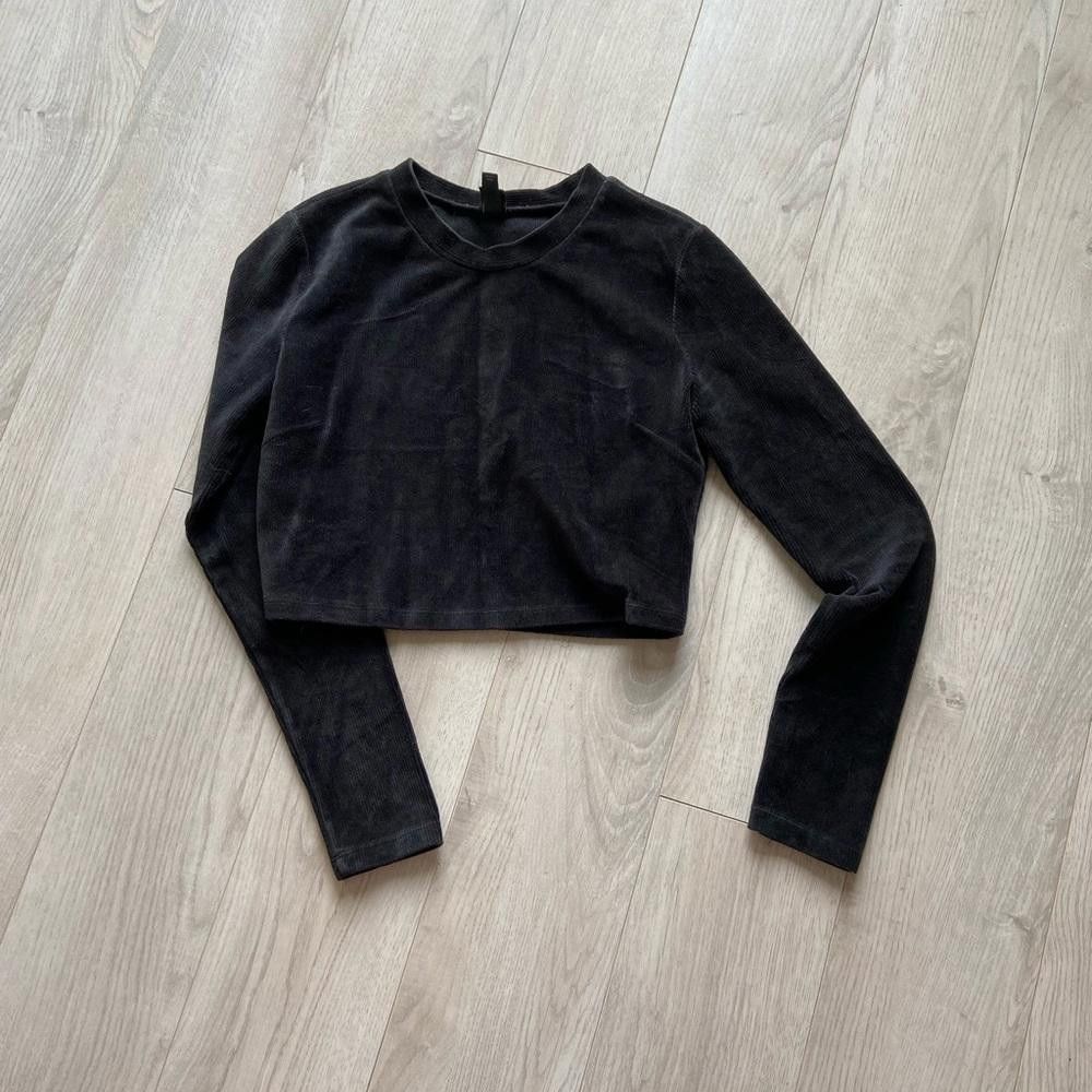 Designer Wild Fable Green Long Sleeve Crop Top Size M / US 6-8 / IT 42-44 - 1 Thumbnail