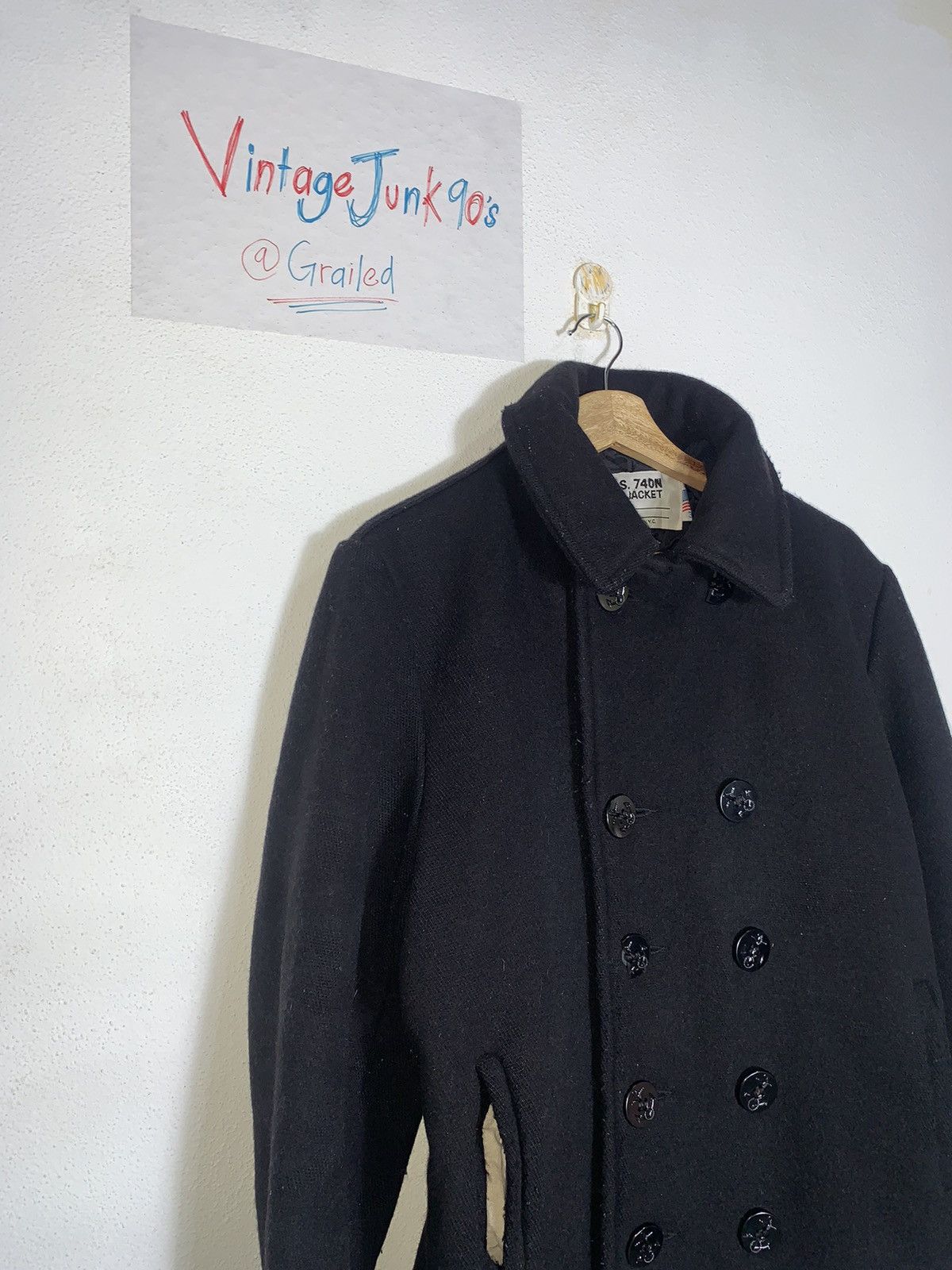 Vintage Vintage U.S 740N PEA JACKET WOOL Size US M / EU 48-50 / 2 - 2 Thumbnail