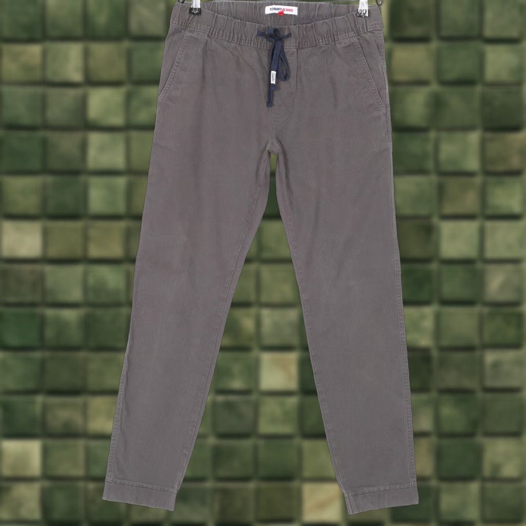 Tommy Hilfiger TOMMY HILFIGER JEANS SCANTON Slim Fit Chino Trousers Men Size M Stretch Grey Old Size US 31 - 1 Thumbnail