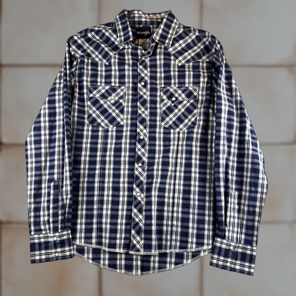 Wrangler VINTAGE Wrangler Plaid Pearl Snap Shirt Mens L Western Cowboy MVG227M Size US L / EU 52-54 / 3 - 1 Thumbnail