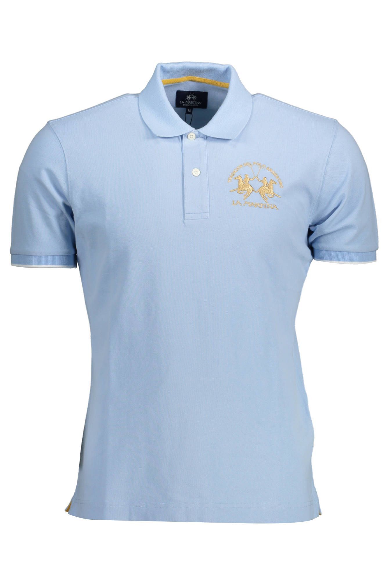 La Martina Blue Cotton Men's Knitwear Shirt main image 1