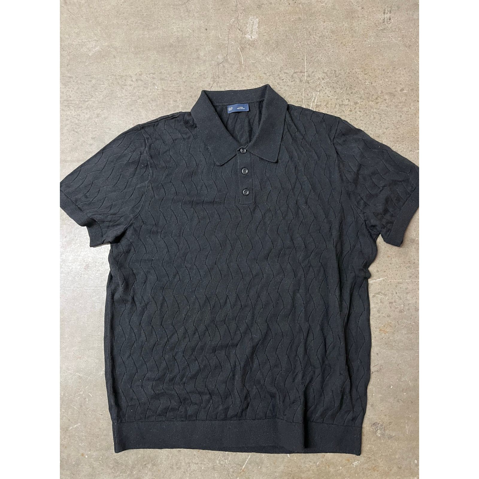 Gap Gap Men - Textured Polo Sweater / L / black / NWOT Size US L / EU 52-54 / 3 - 2 Thumbnail
