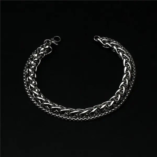VIBE Hip-hop Thick Stainless Steel Bracelet Size ONE SIZE - 2 Thumbnail