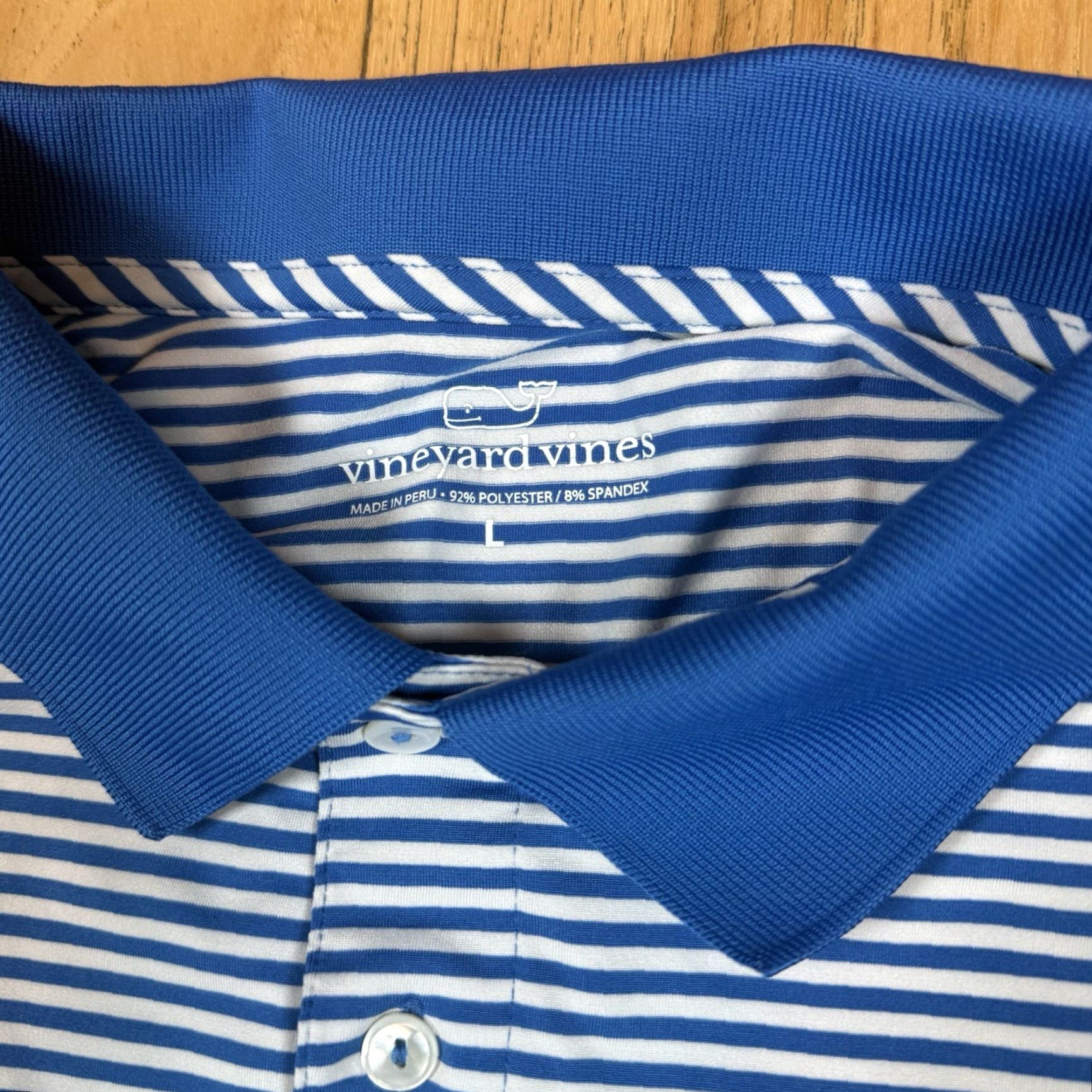 Vineyard Vines VINEYARD VINES Polo Shirt Men’s L Blue Stripe Stretch Golf Athletic Light Shirt Men L Blue Stripe Stretch Golf Athletic Light Size US L / EU 52-54 / 3 - 4 Thumbnail