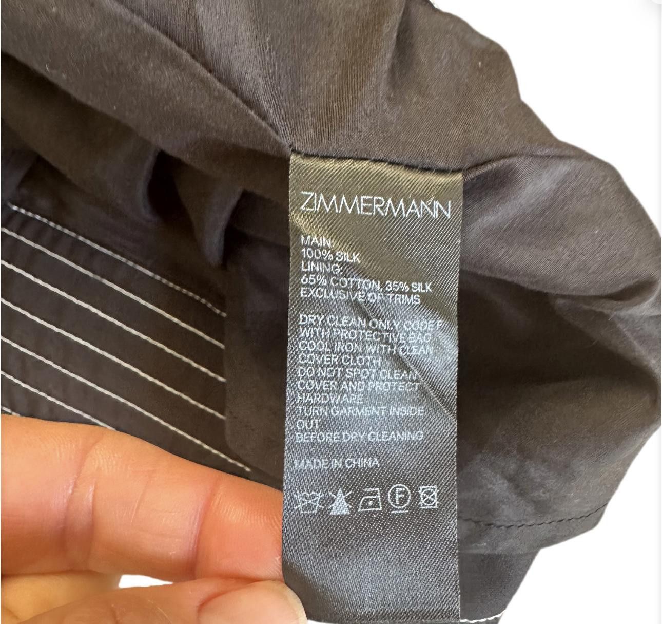 Zimmermann Zimmermann Black Silk Striped Lace-Up Shorts –Size XS (0) Size 25" / US 0 / IT 36 - 6 Thumbnail