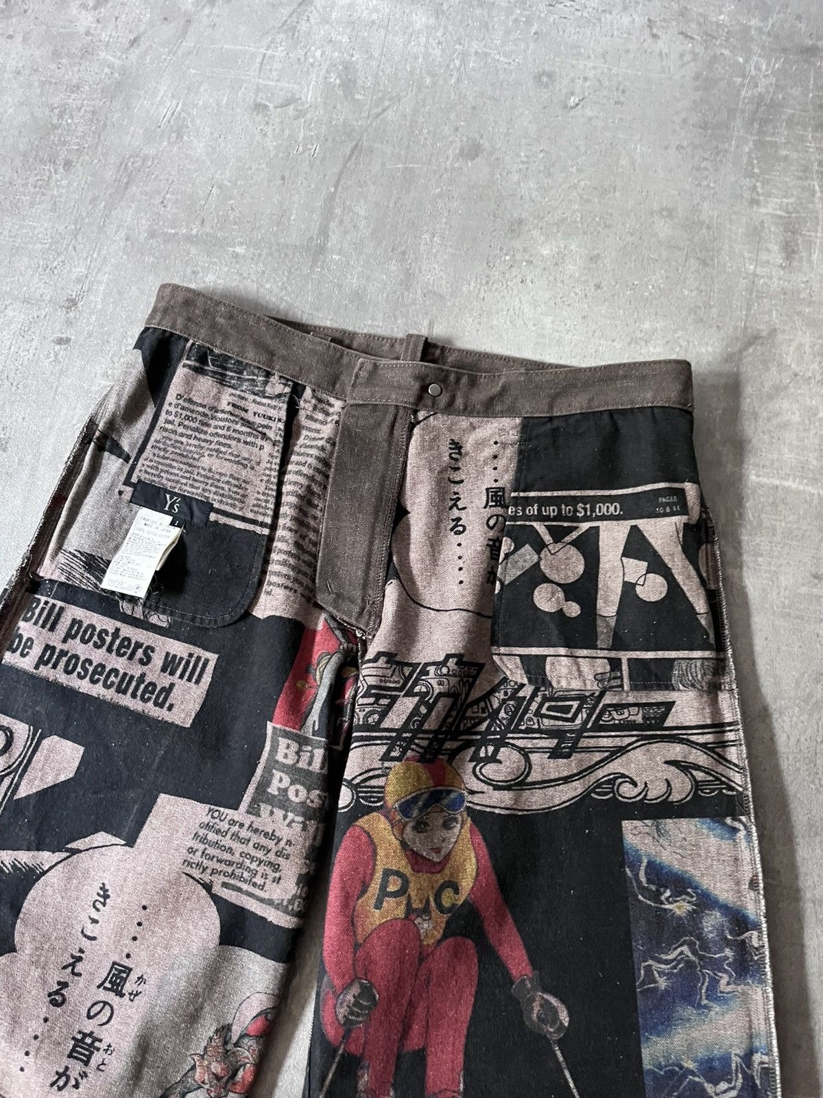Yohji Yamamoto Y's x Shotaro Ishinomori A/W 2007 reversible pants Size US 30 / EU 46 - 5 Thumbnail