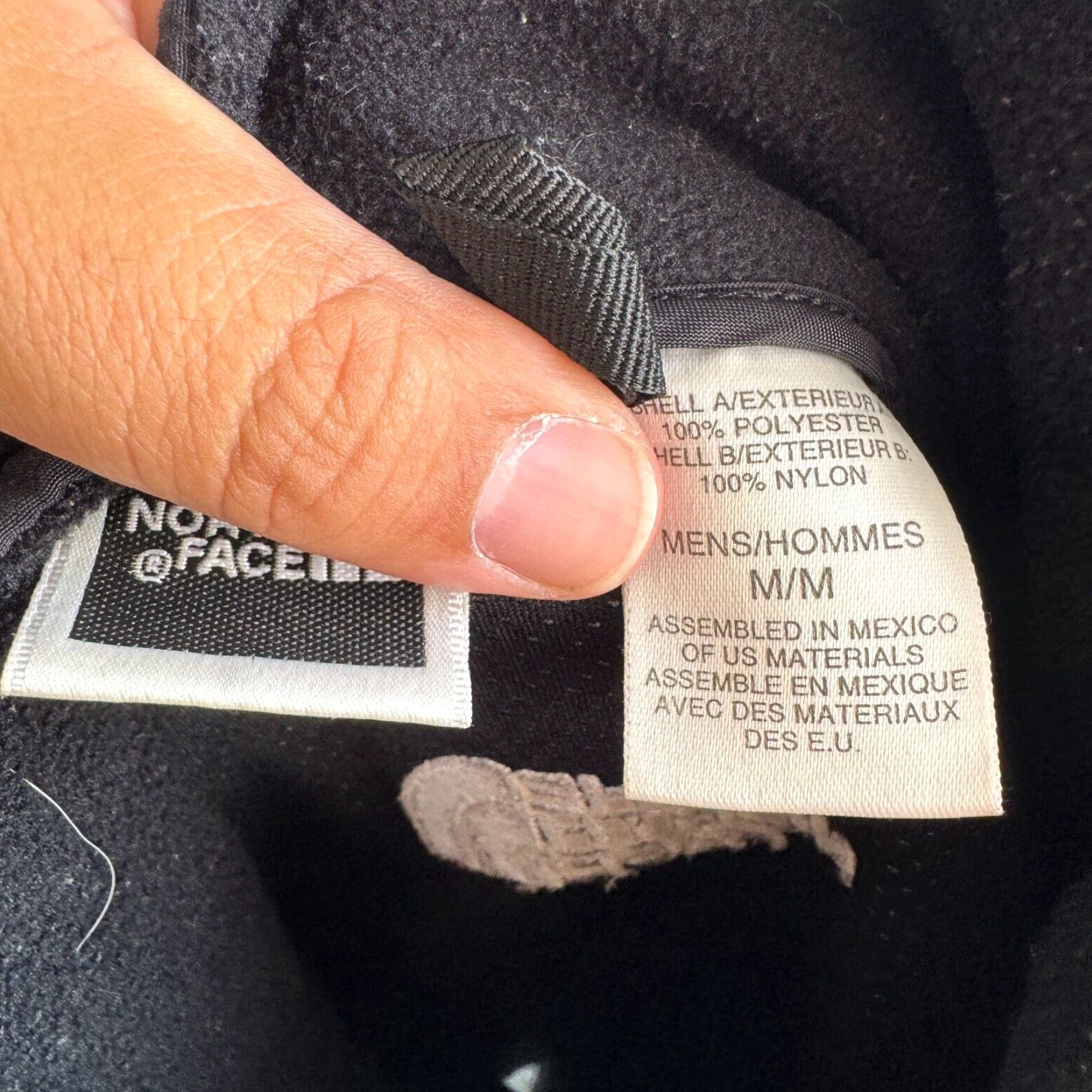 VTG The North Face Gore Windstopper Full Zip Fleece Mens Jacket Sz Medium Black