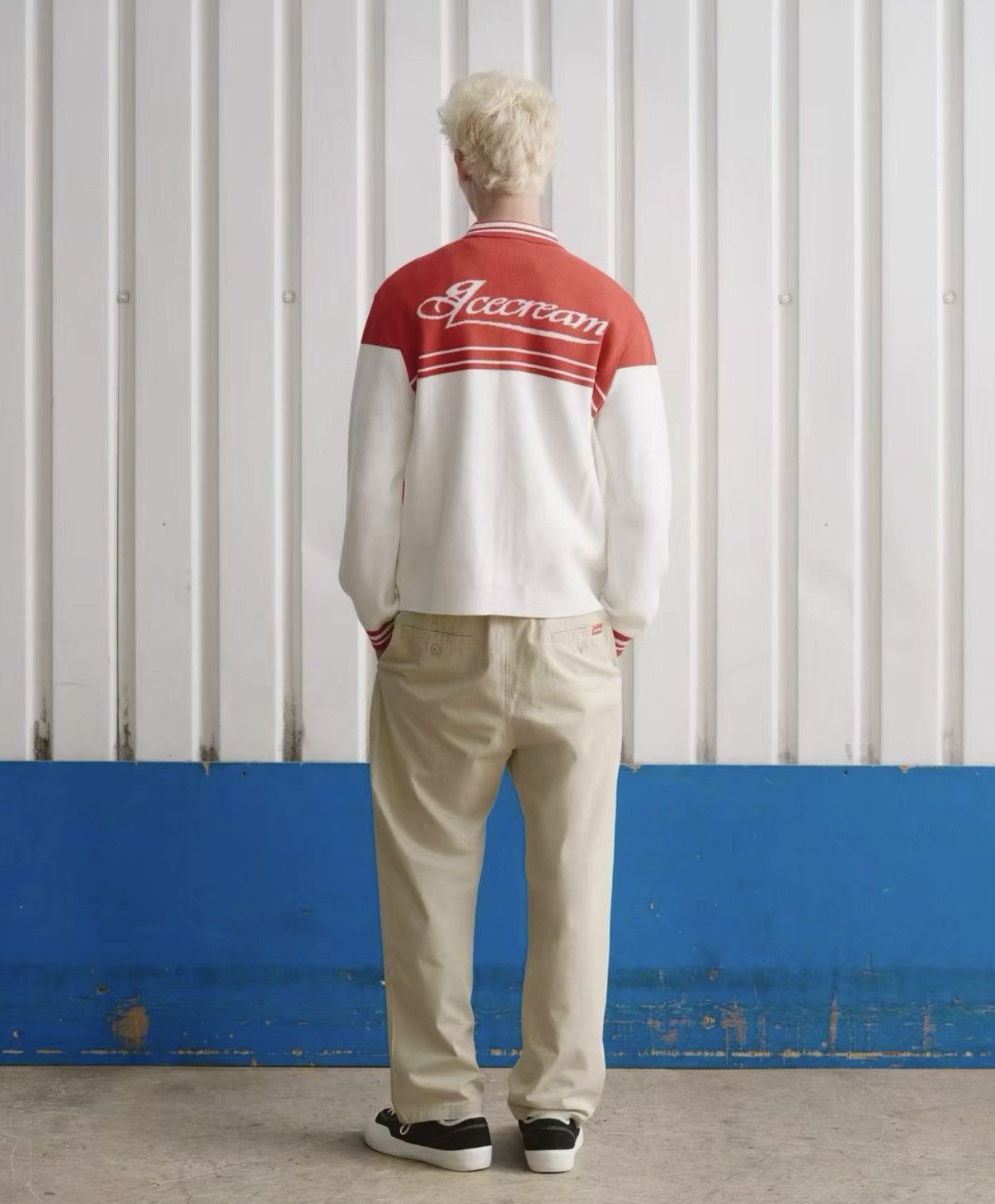 Billionaire Boys Club Billionaire Boys Club Red & White Color-Block Knit Cardigan Size US M / EU 48-50 / 2 - 7 Thumbnail