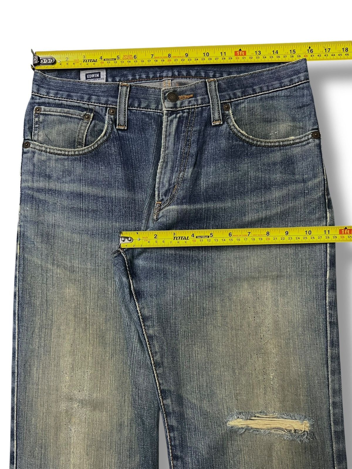 Edwin Vintage Edwin 403 Japan - Faded Mud Wash Straight Leg Jeans Size US 31 - 18 Thumbnail