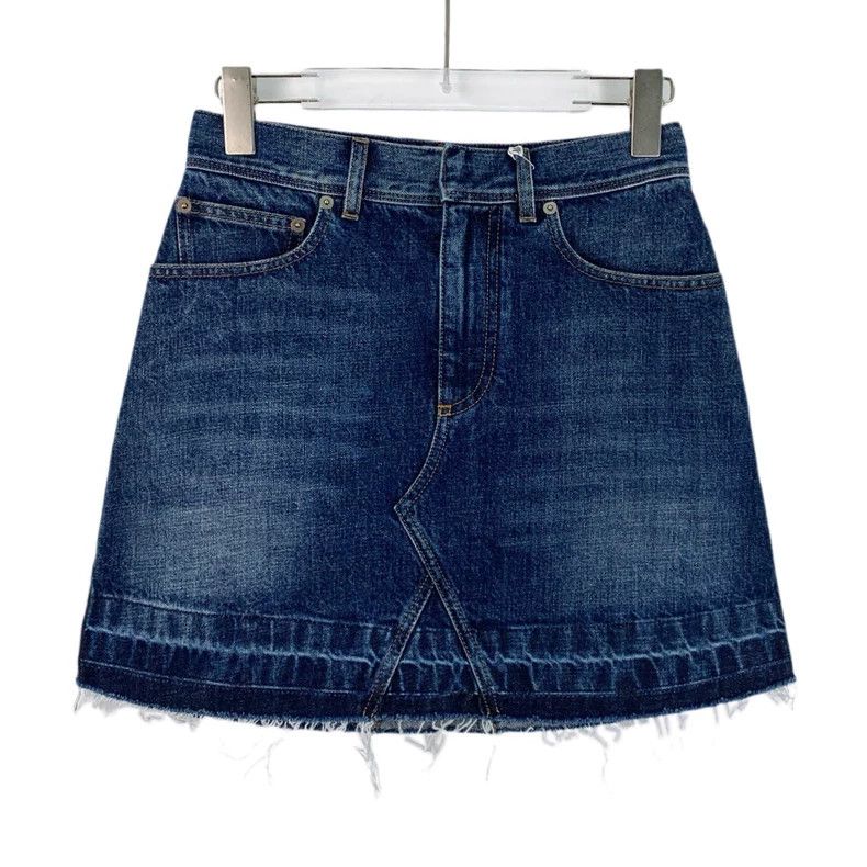 Dior Christian Dior Blue Cotton Denim Skirt-dmc Size US 36 / EU 52 - 1 Thumbnail