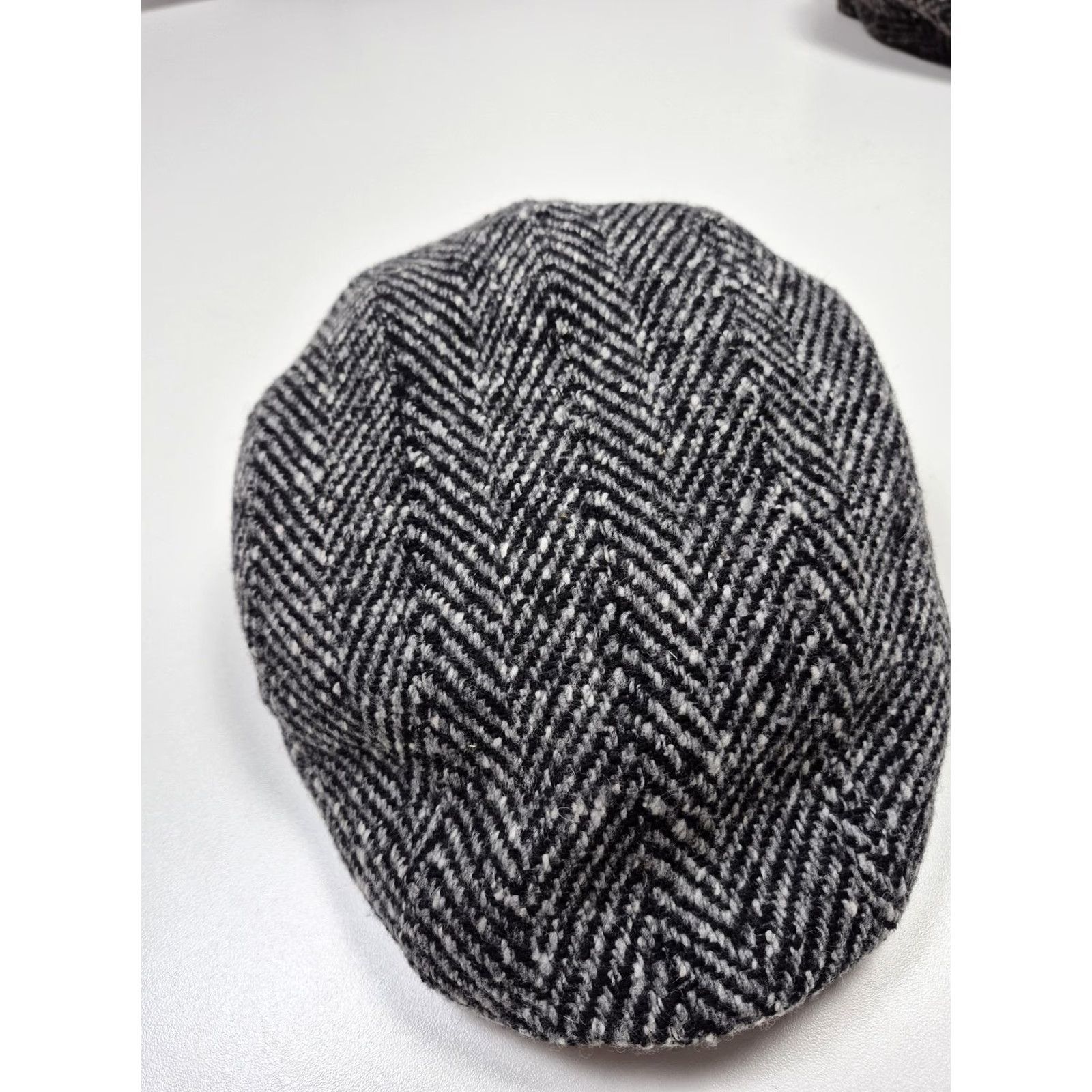 Stetson Stetson Flat Cap Mens Large Gray Herringbone Wool Tweed Germany Size ONE SIZE - 2 Thumbnail
