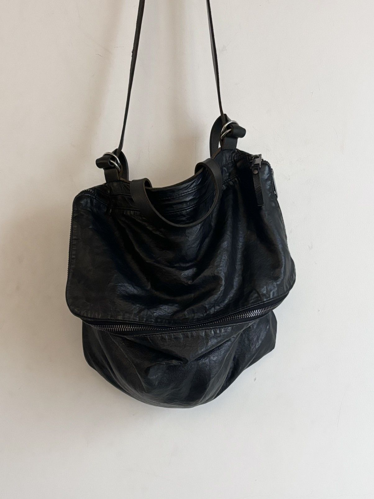 Maison Margiela Maison Margiela｜SS2016 Crinkled Leather Crossbody/Backpack Size ONE SIZE - 5 Thumbnail