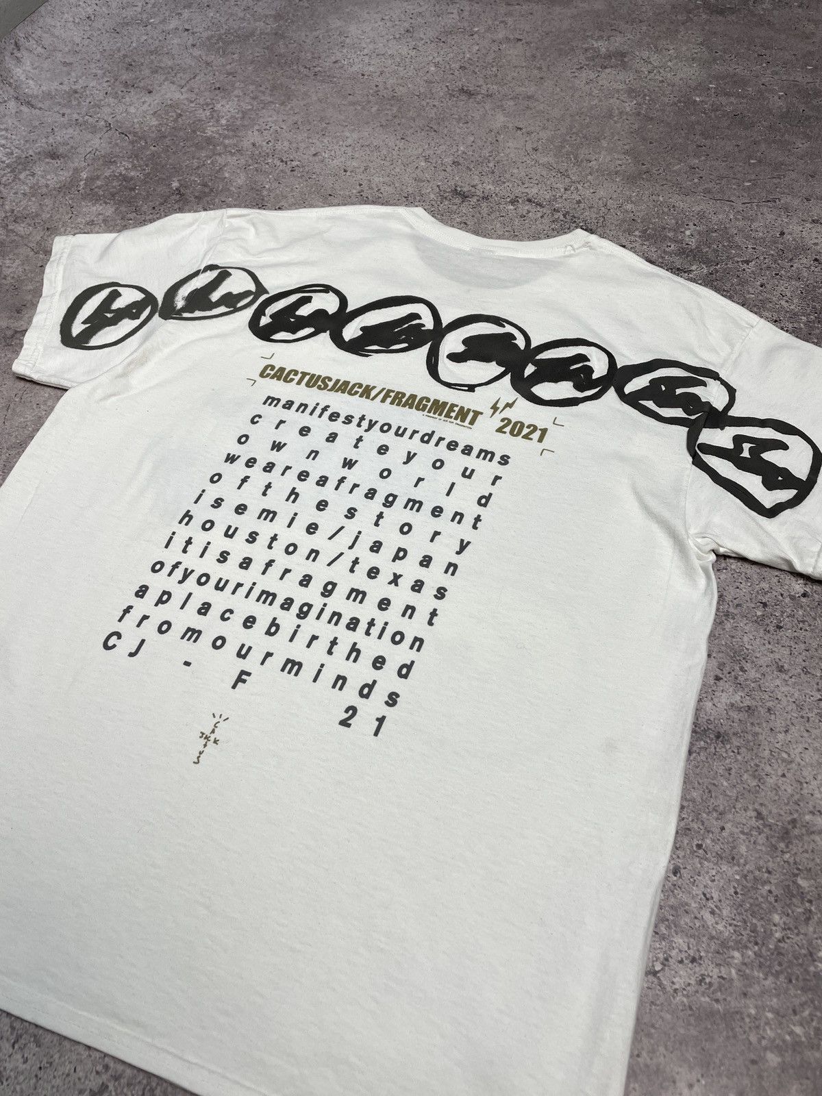 Travis Scott Travis Scott Cactus Jack T-shirt For Fragment Manifest Tee Size US L / EU 52-54 / 3 - 10 Thumbnail