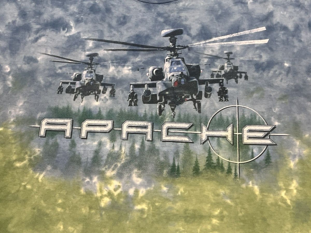 Liquid Blue Vintage 90s Apache Helicopter All Over Print Tee Size US XXL / EU 58 / 5 - 2 Thumbnail