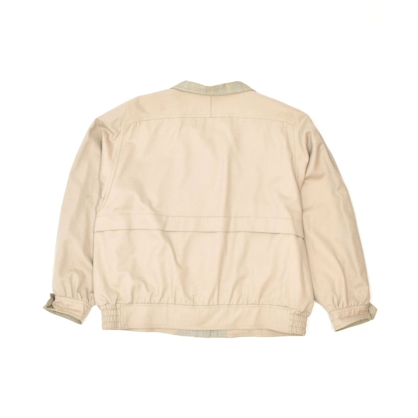 Vintage VINTAGE Womens Bomber Jacket Large Beige Viscose EU 44 Size L / US 10 / IT 46 - 2 Thumbnail