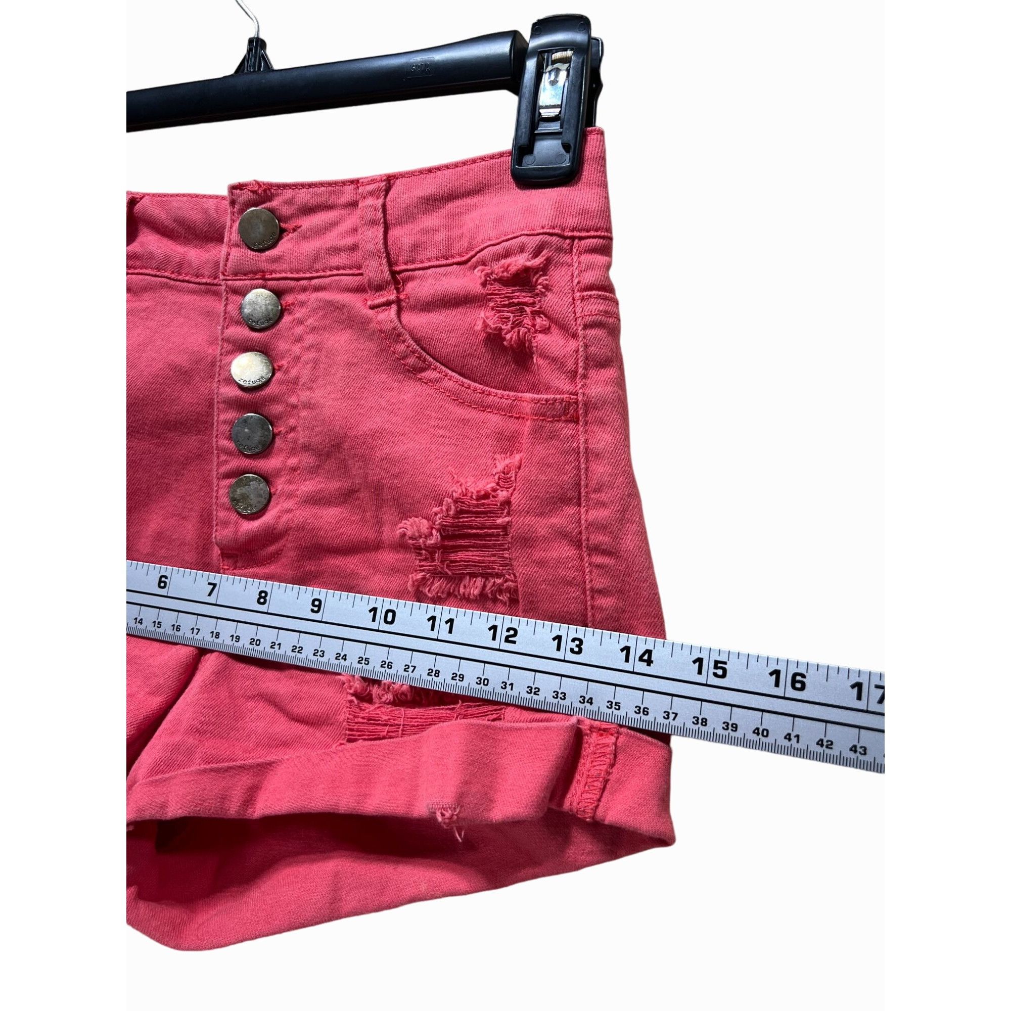 Other REFUGE - Women's Ripped Denim Shorts - Pink - 0 Size 25" / US 0 / IT 36 - 4 Thumbnail