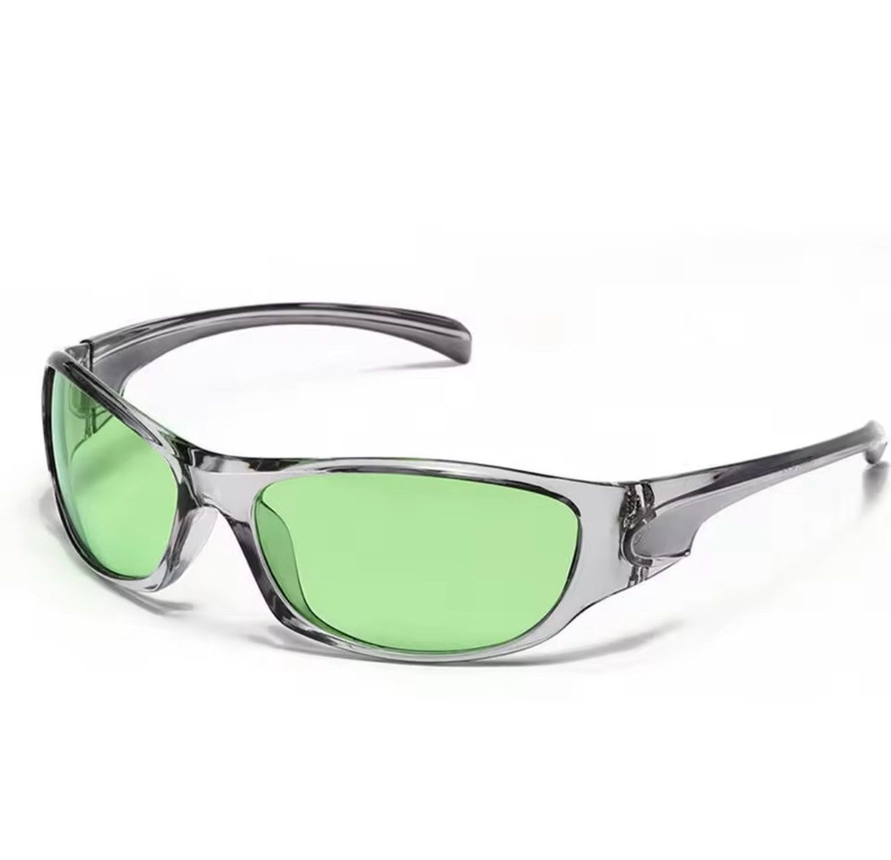 Jewelry × Vintage Green Vintage Futuristic sunglasses y2k Size ONE SIZE - 1 Thumbnail