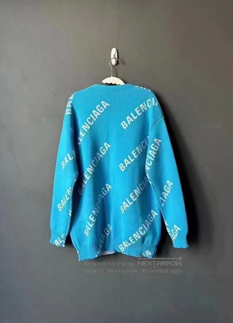 Balenciaga Balenciaga Sky blue bulletin sweater Size US S / EU 44-46 / 1 - 2 Thumbnail