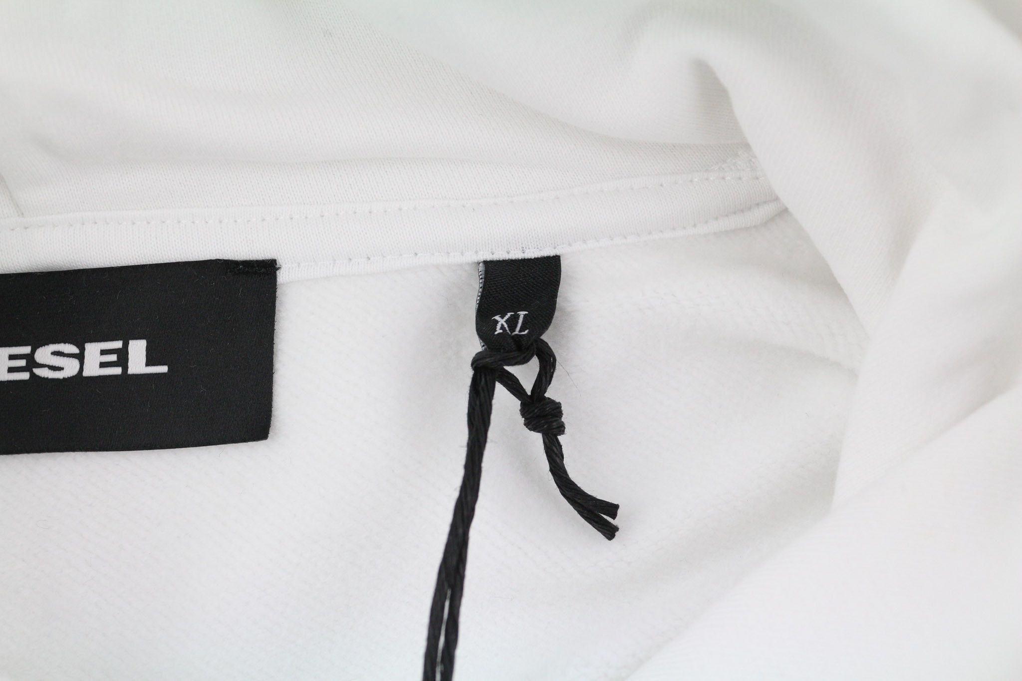 Diesel S-Division Men Hoodie XL White Pullover Oversized 40114 Size US XL / EU 56 / 4 - 7 Thumbnail