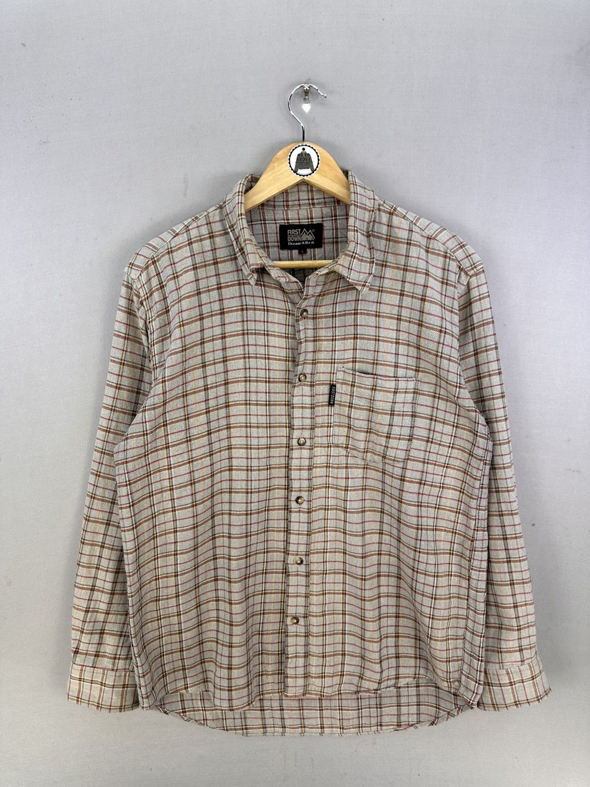 First MFG Co. First Down Plaid Check Flannel Shirt Button Up Size US L / EU 52-54 / 3 - 1 Thumbnail