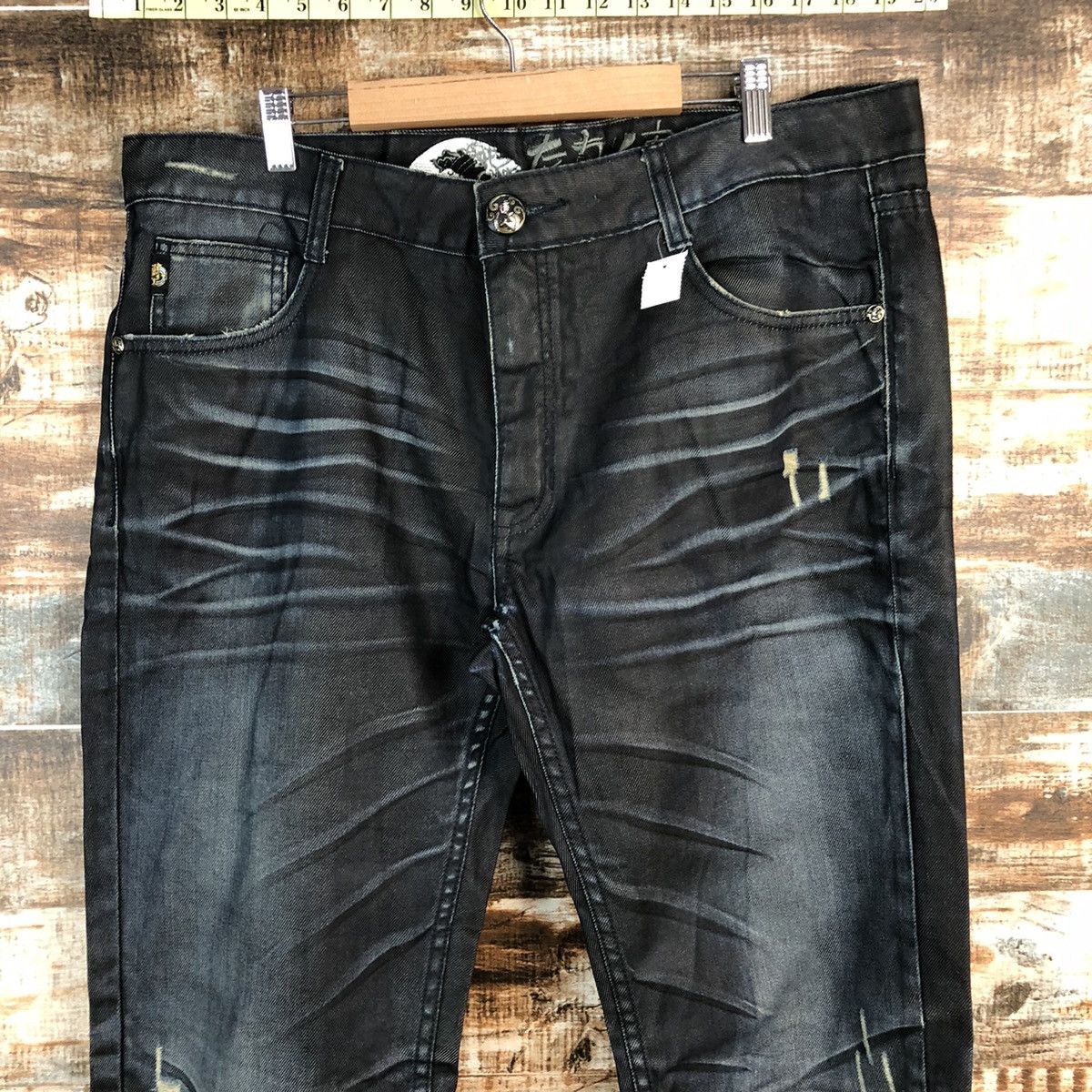 Japanese Brand DLL Osaka Big Train Blue Denim Pants #C095 Size US 38 / EU 54 - 4 Thumbnail