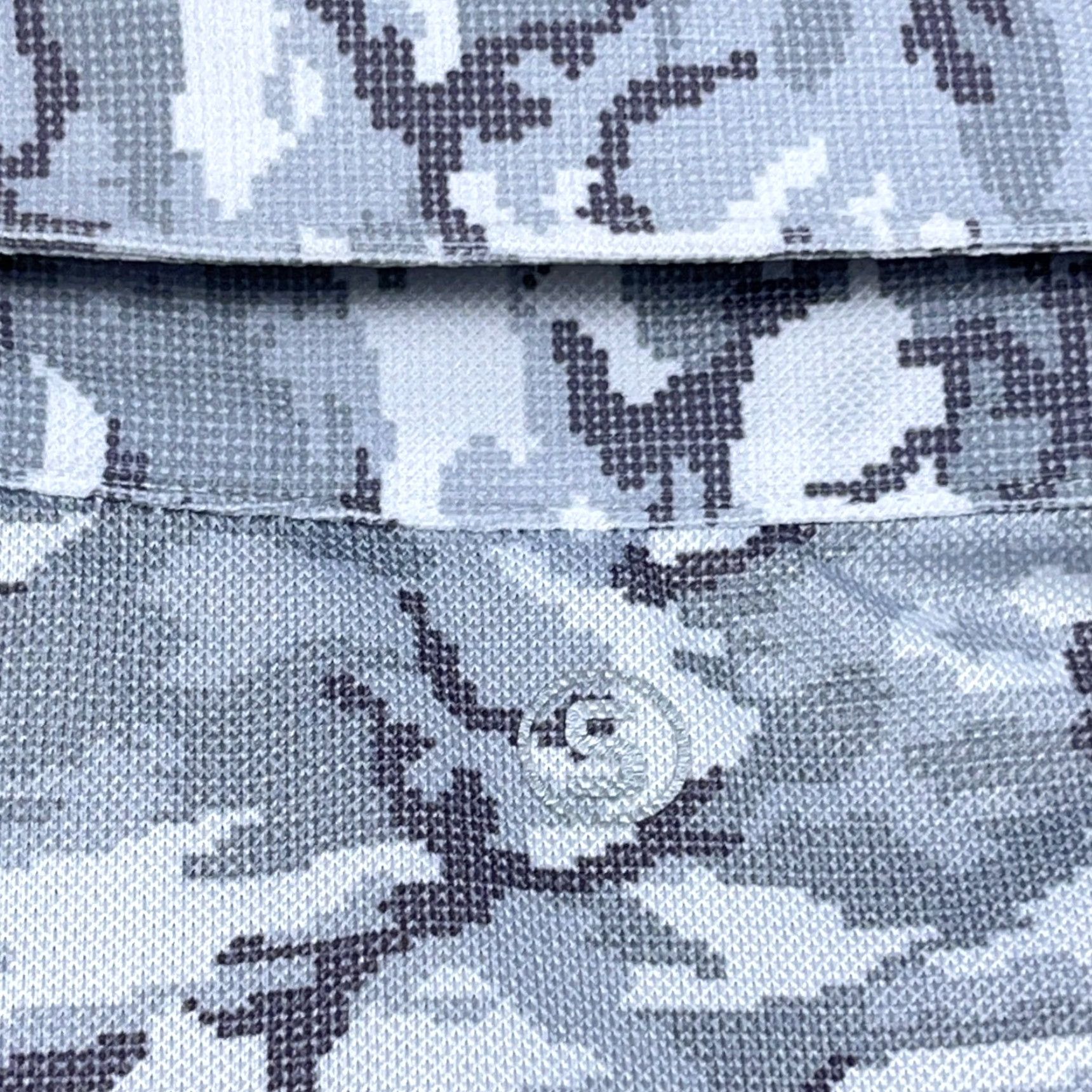 Vintage Stitch Polo Shirt Men 2XL Gray Camo Performance Golf Wicking Stretch - Shirt Adult 2XL Gray Camouflage Polo Size US XXL / EU 58 / 5 - 5 Thumbnail