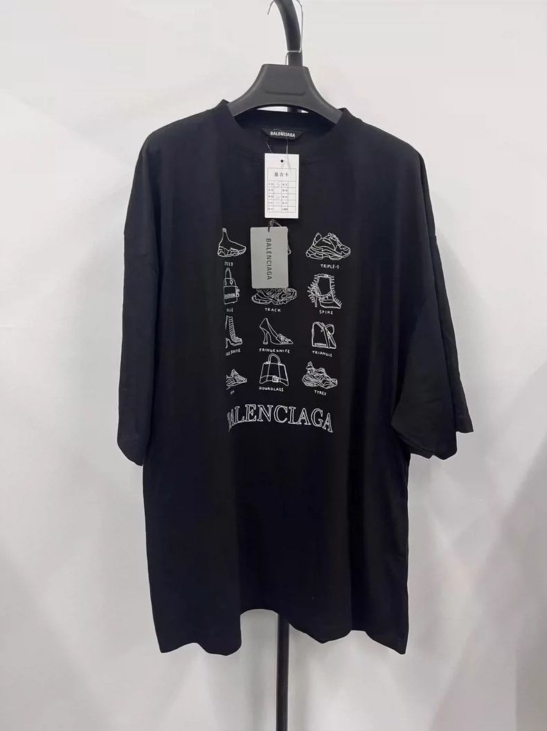 F*d様 BalenciagaバレンシアガTシャツNicolas Ghesqui Balenciaga Nicolas Ghesquiere Printed Short Sleeve Tee Shirt