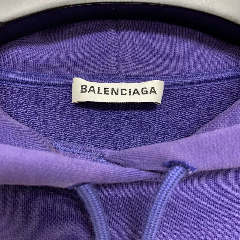 Balenciaga Balenciaga Purple logo hoodie Size US M / EU 48-50 / 2 - 3 Thumbnail