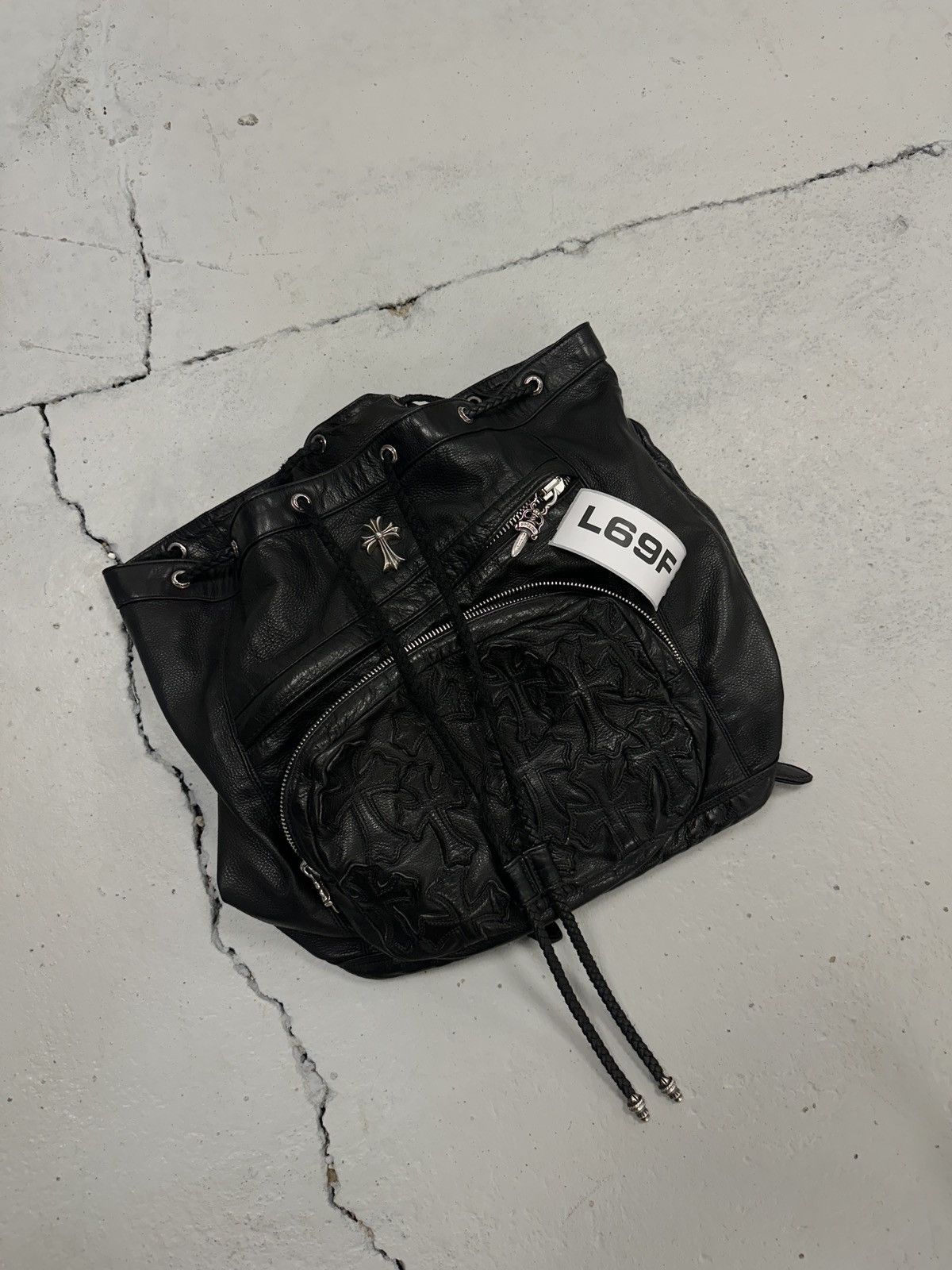Chrome Hearts Chrome Hearts Flooded Leather Patch Drawstring Backpack Size ONE SIZE - 22 Thumbnail