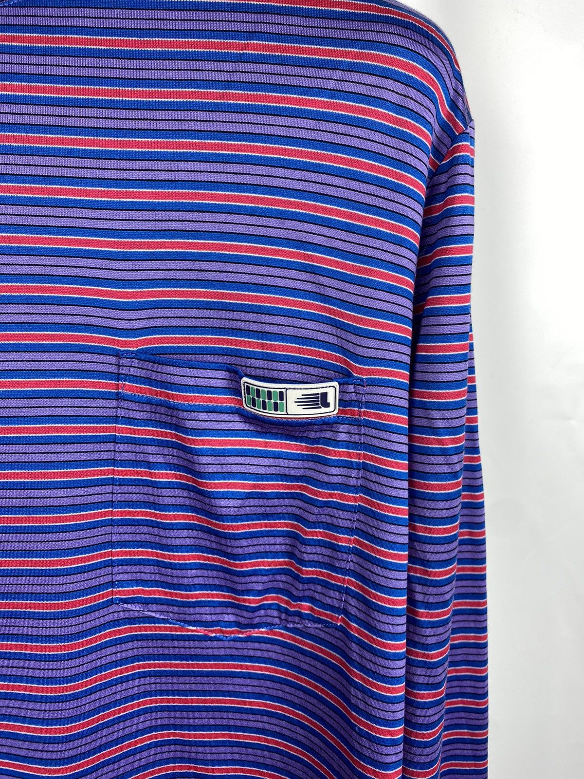 Lanvin Lanvin Polished Cotton Multicolor Striped Crewneck Longsleev Size US M / EU 48-50 / 2 - 3 Thumbnail