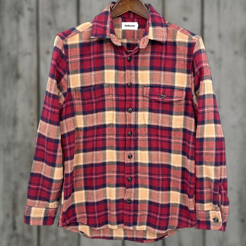 Taylor Stitch Taylor Stitch Shirt Small S Red Plaid Flannel Cotton Button-Up Vintage-esque Preppy 90s Boyfriend Style Mens Size US S / EU 44-46 / 1 - 1 Thumbnail