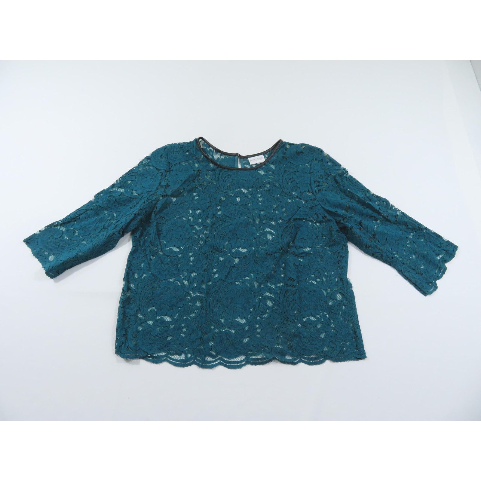 Other Bisou Bisou Womens Lace Style Blouse Top Green Sz L? Vintage Size L / US 10 / IT 46 - 1 Thumbnail