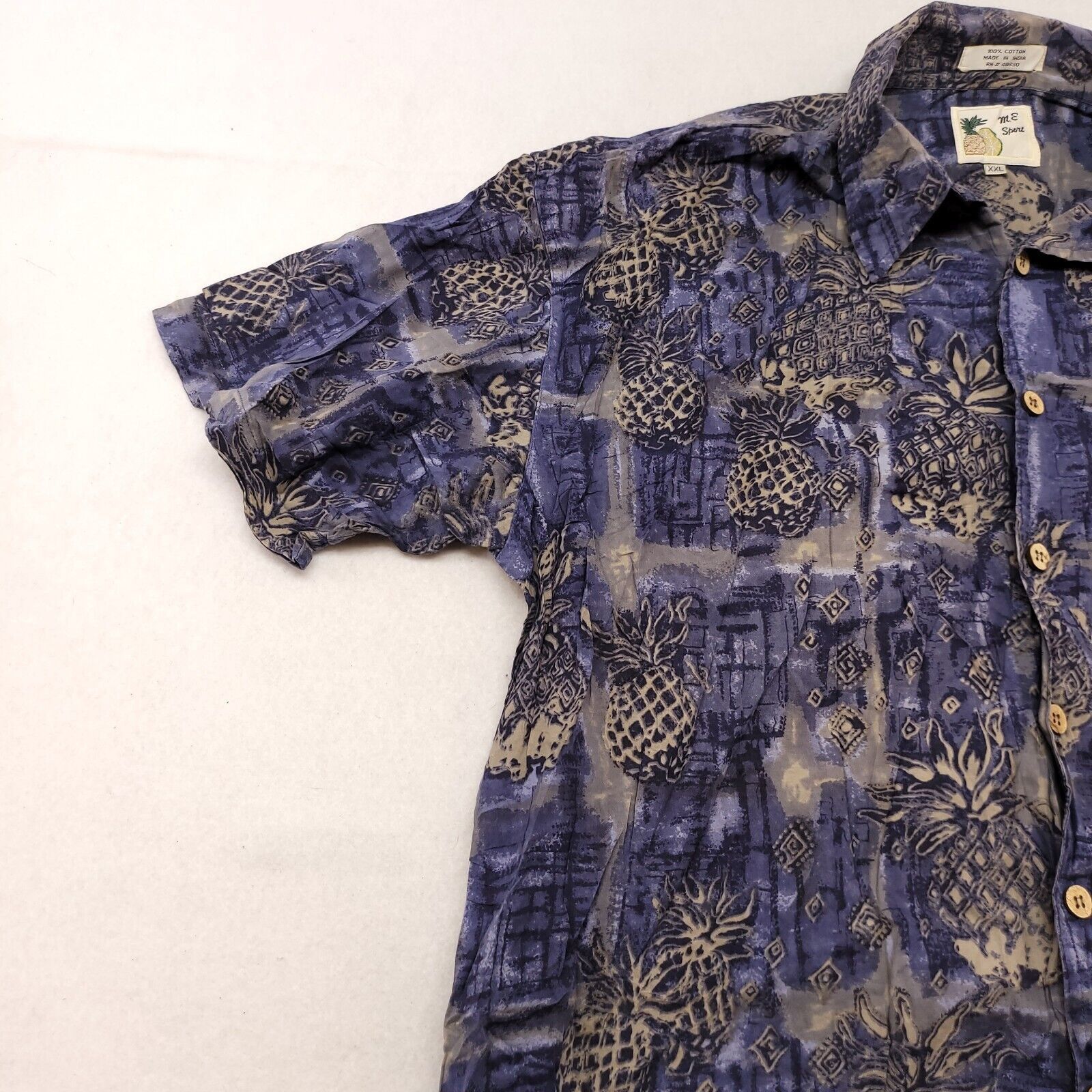 M.E. Sport ME Sport Casual Button Up Shirt Adult Mens Size 2XL Blue Size US XXL / EU 58 / 5 - 4 Thumbnail