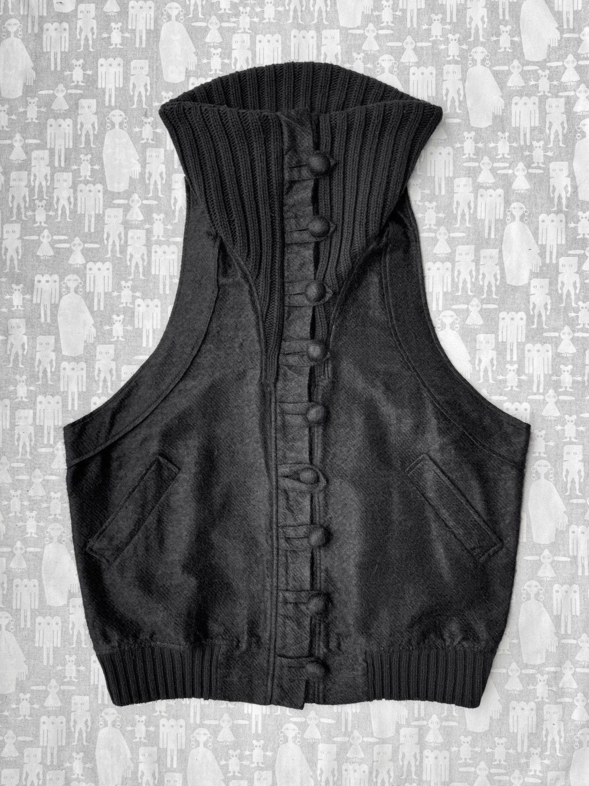 Balenciaga Balenciaga AW02 Funnel Collar Oversized Sleeveless Jacket Size US M / EU 48-50 / 2 - 1 Thumbnail