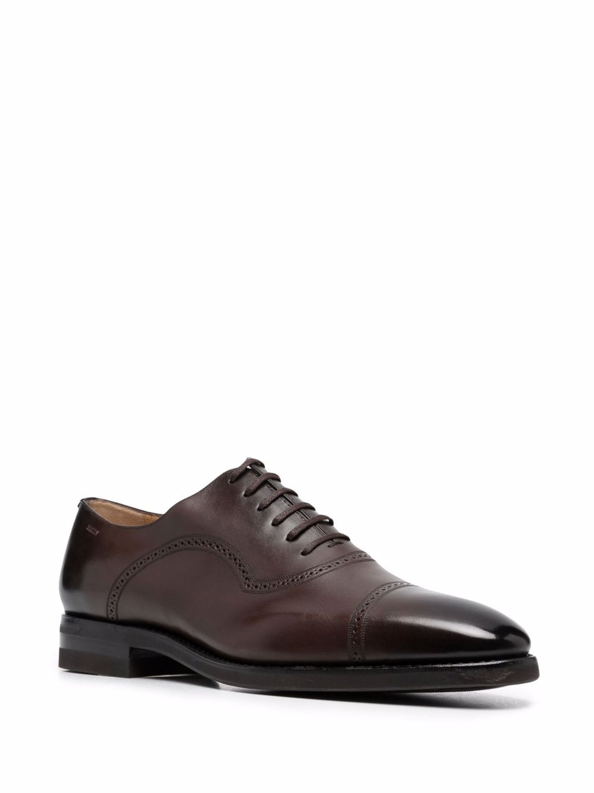 Bally o1y1224 Lace Up Leather Shoes in Mid Brown Size US 6 / EU 39 - 2 Thumbnail