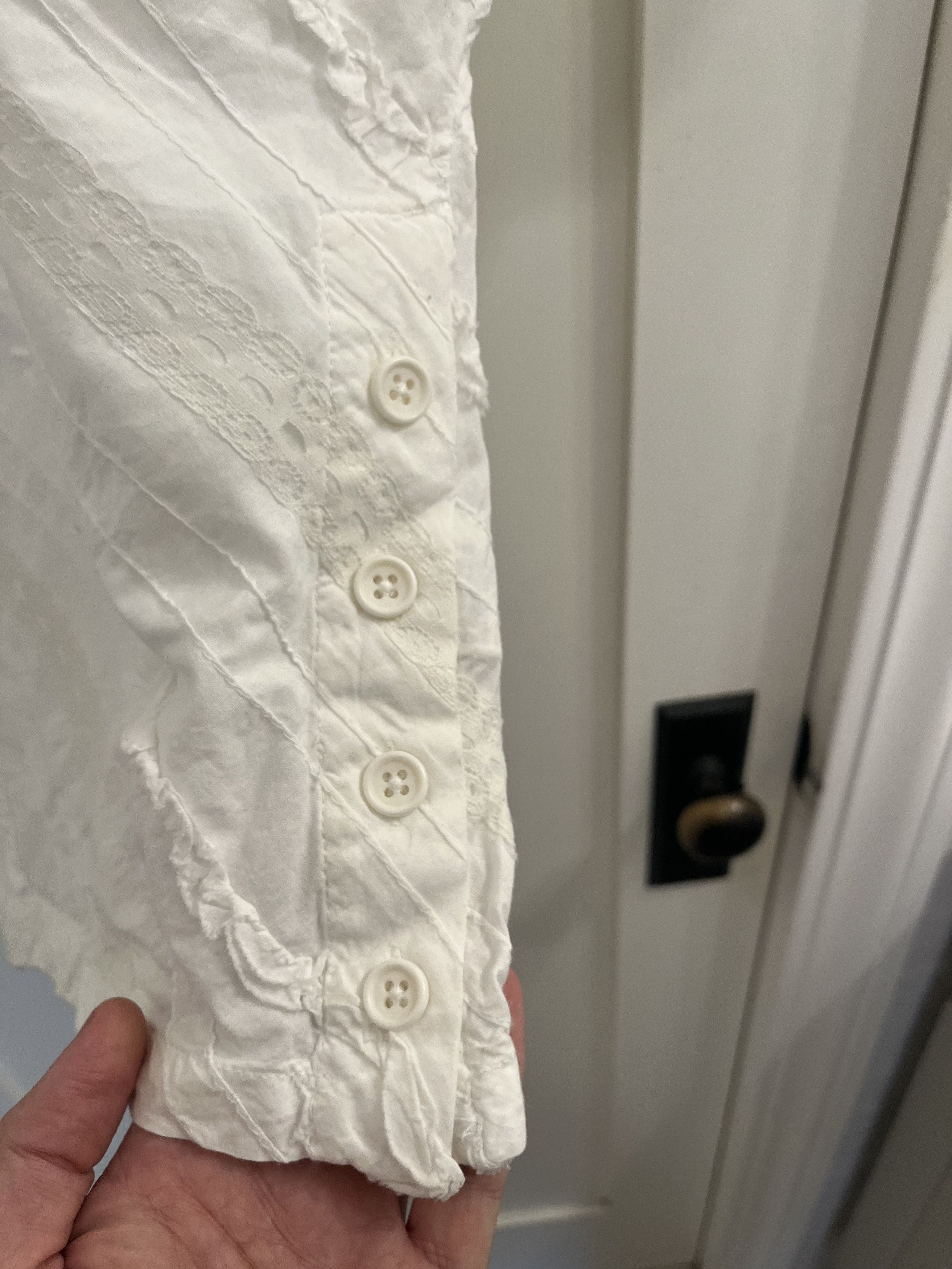 Engineered Garments Engineered Garments FWK white lace detail box blouse Size S / US 4 / IT 40 - 2 Thumbnail