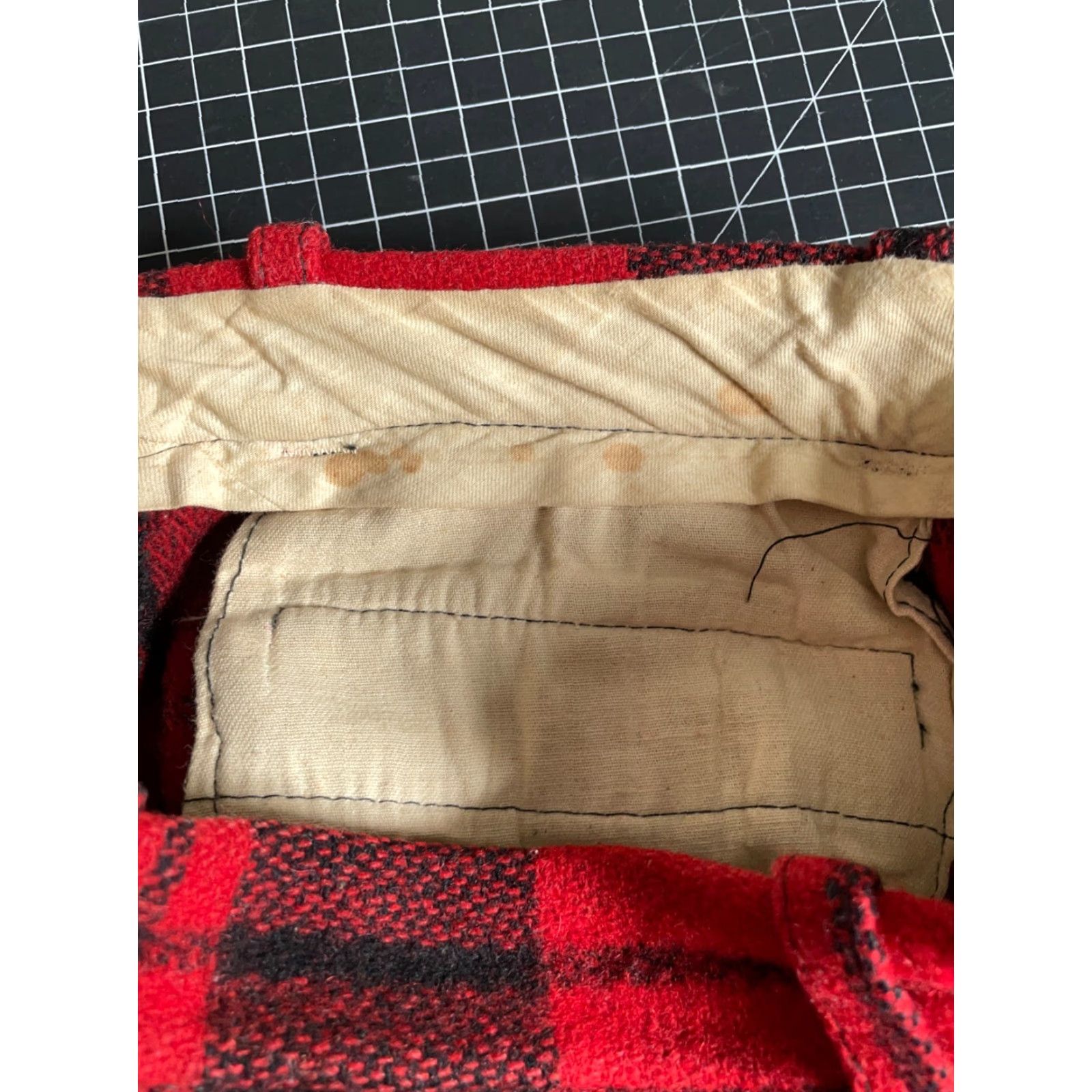 Vintage VINTAGE Wool Buffalo Plaid Hunting Pants Men's 30 x 28 Red Black Heavyweight Unlined Size US 30 / EU 46 - 3 Thumbnail