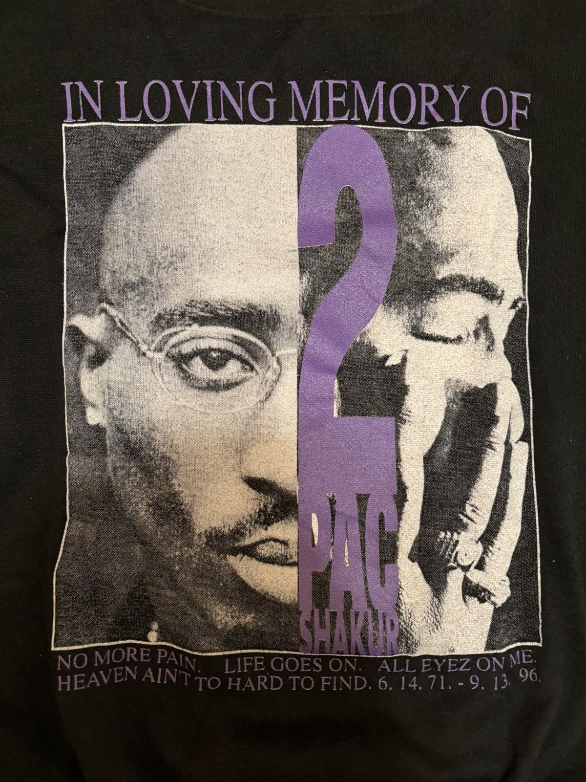 Rap Tees Rare vintage 90s 2pac Tupac Shakur memorial rap tee t shirt Size US XL / EU 56 / 4 - 3 Thumbnail